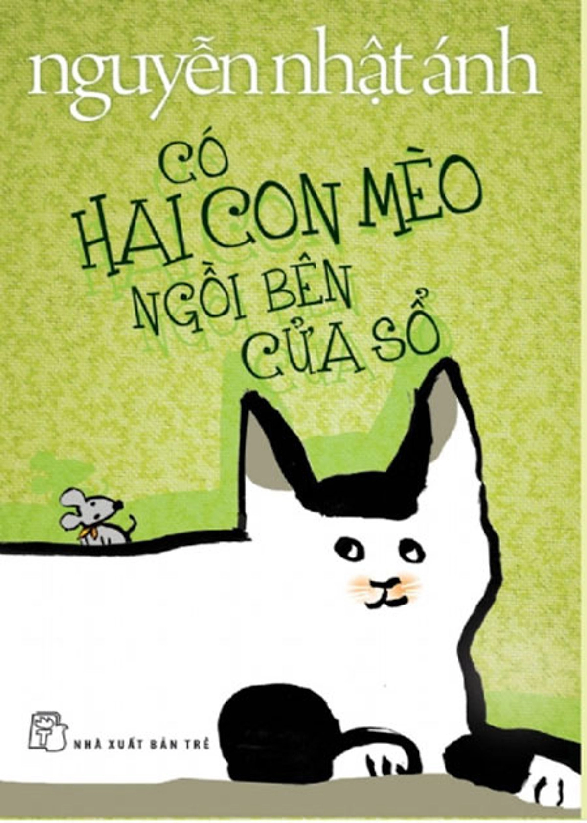 Có hai con mèo ngồi bên cửa sổ