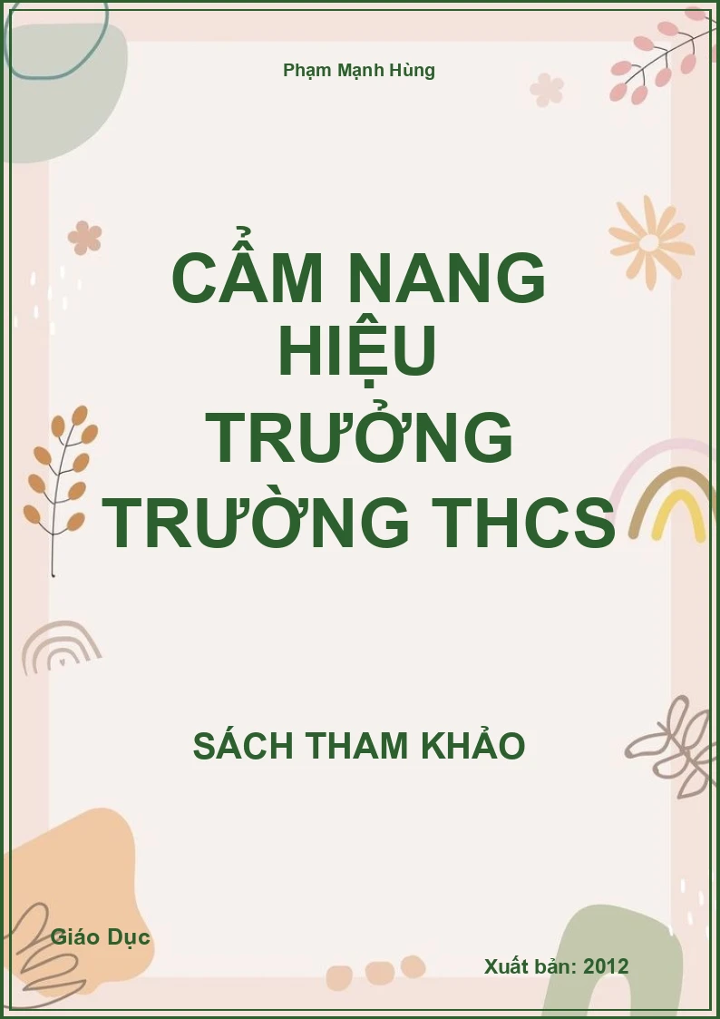 Cẩm Nang Hiệu Trưởng Trường THCS