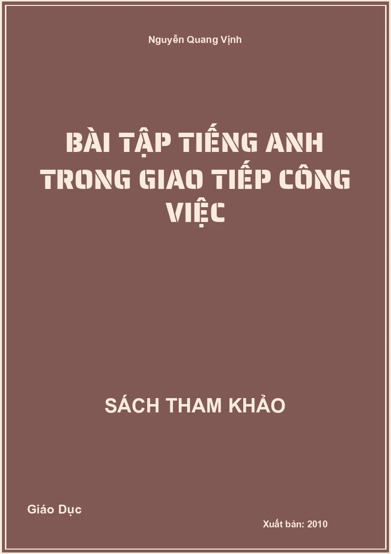 Bài Tập Tiếng Anh Trong Giao Tiếp Công Việc