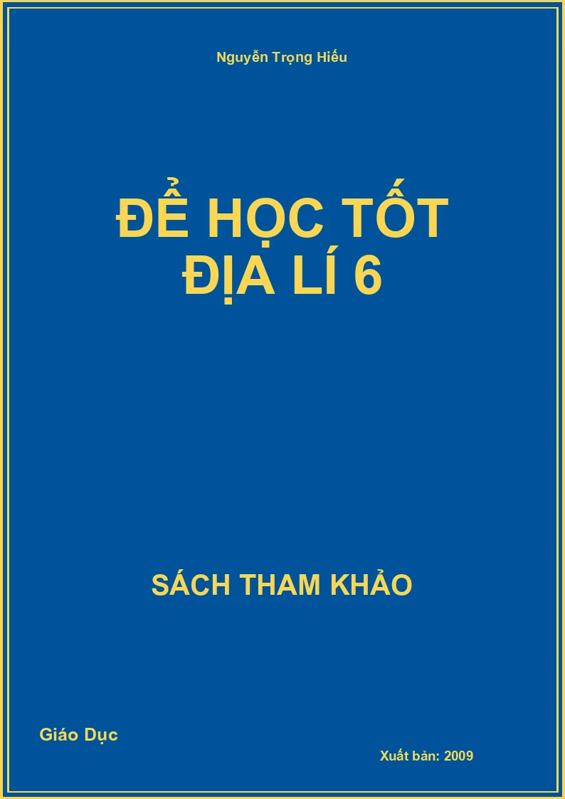 Để Học Tốt Địa Lí 6