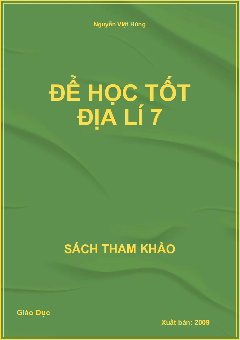 Để Học Tốt Địa Lí 7