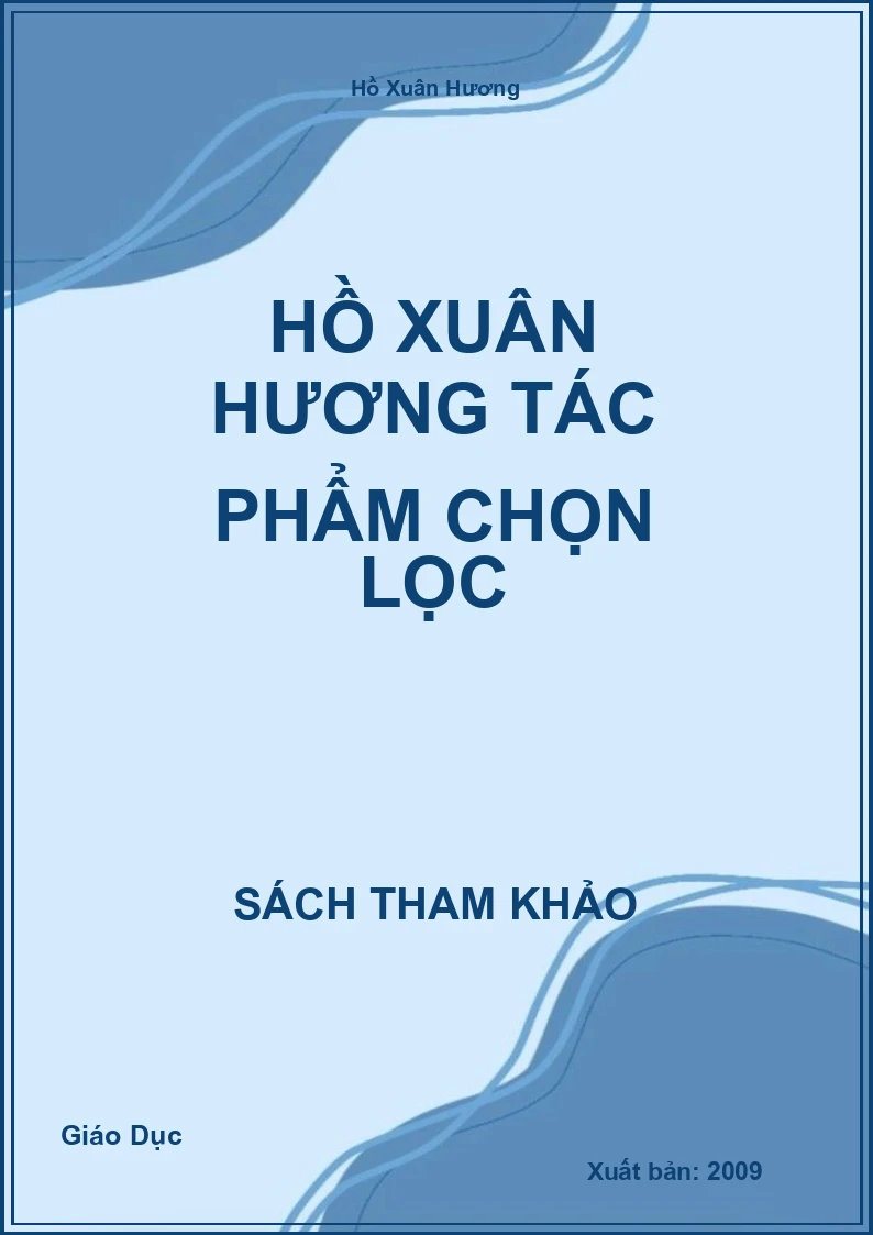 Hồ Xuân Hương Tác Phẩm Chọn Lọc