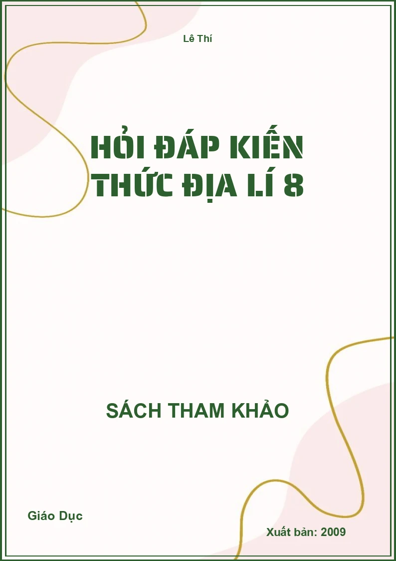 Hỏi Đáp Kiến Thức Địa Lí 8