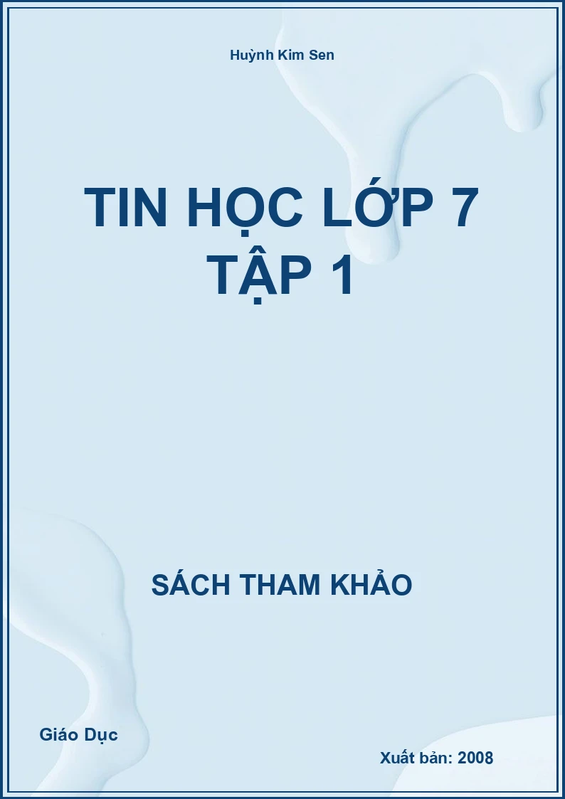 Tin Học Lớp 7 Tập 1