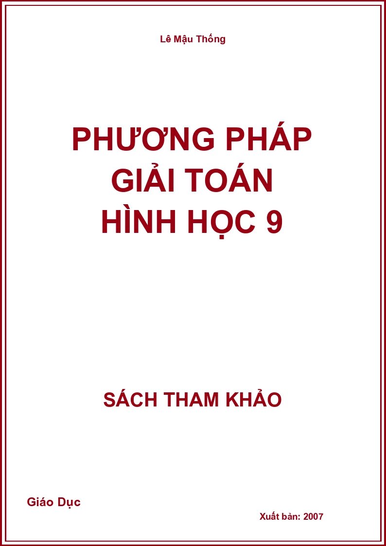 Phương Pháp Giải Toán Hình Học 9