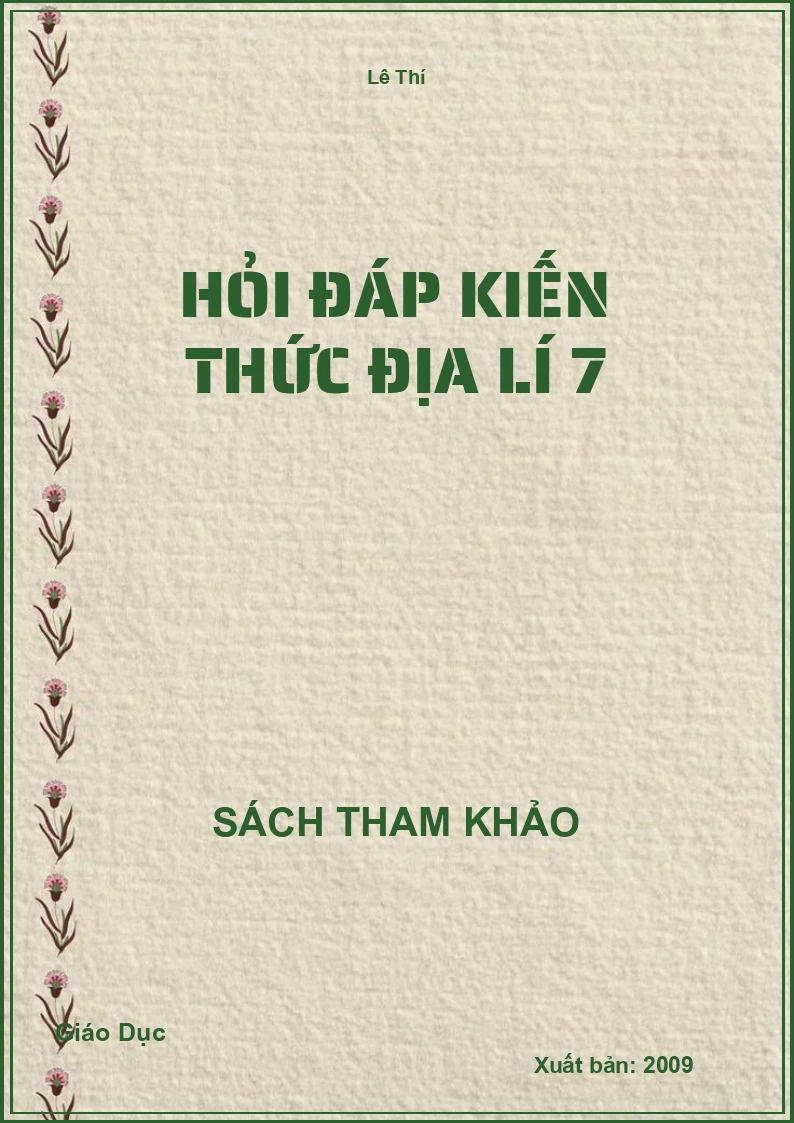 Hỏi Đáp Kiến Thức Địa Lí 7