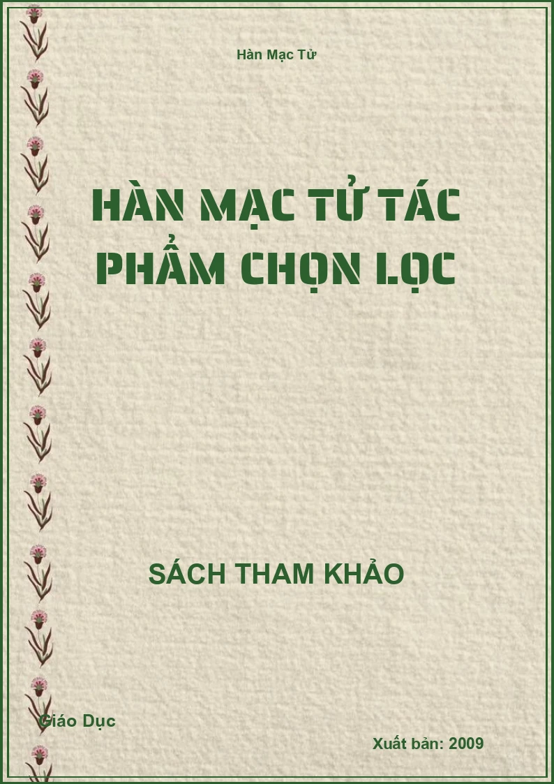 Hàn Mạc Tử Tác Phẩm Chọn Lọc