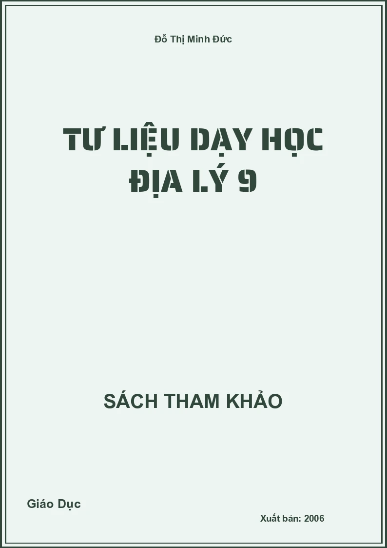 Tư Liệu Dạy Học Địa Lý 9