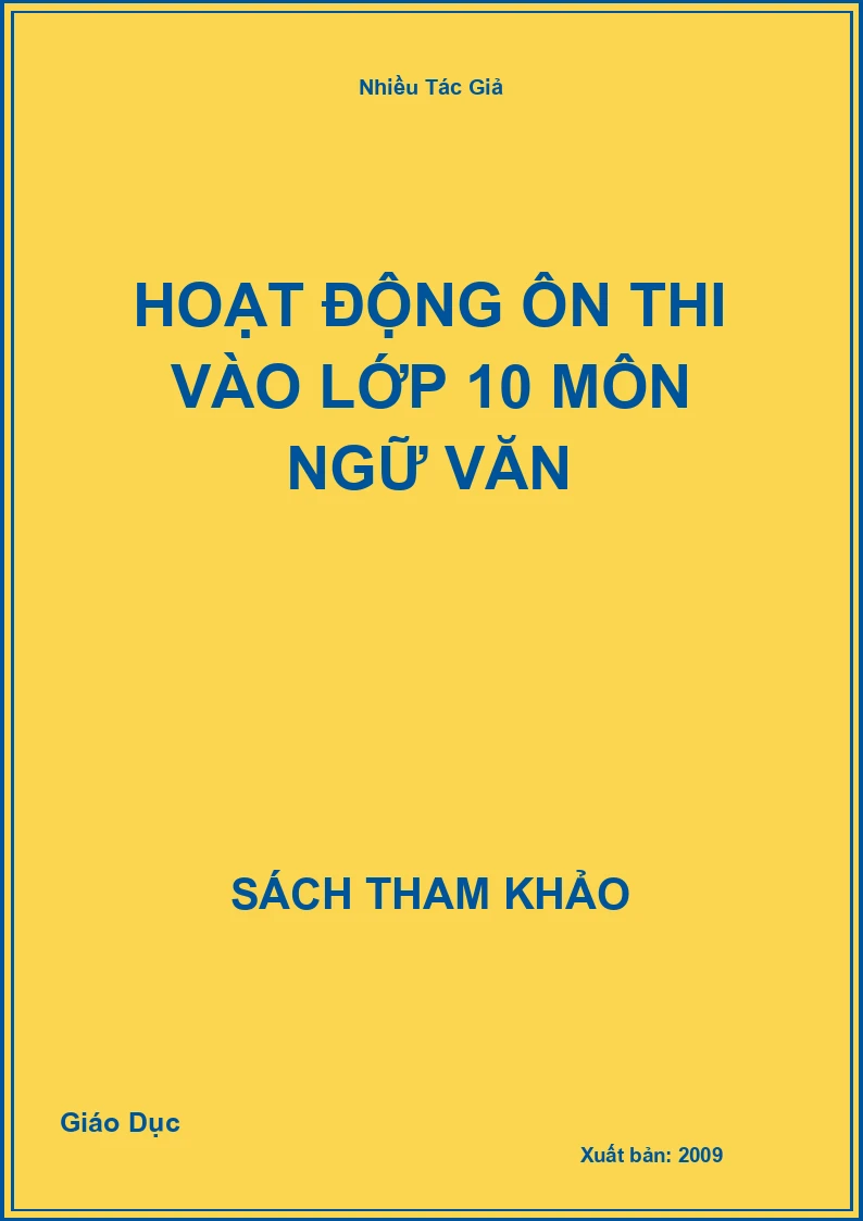 Hoạt Động Ôn Thi Vào Lớp 10 Môn Ngữ Văn