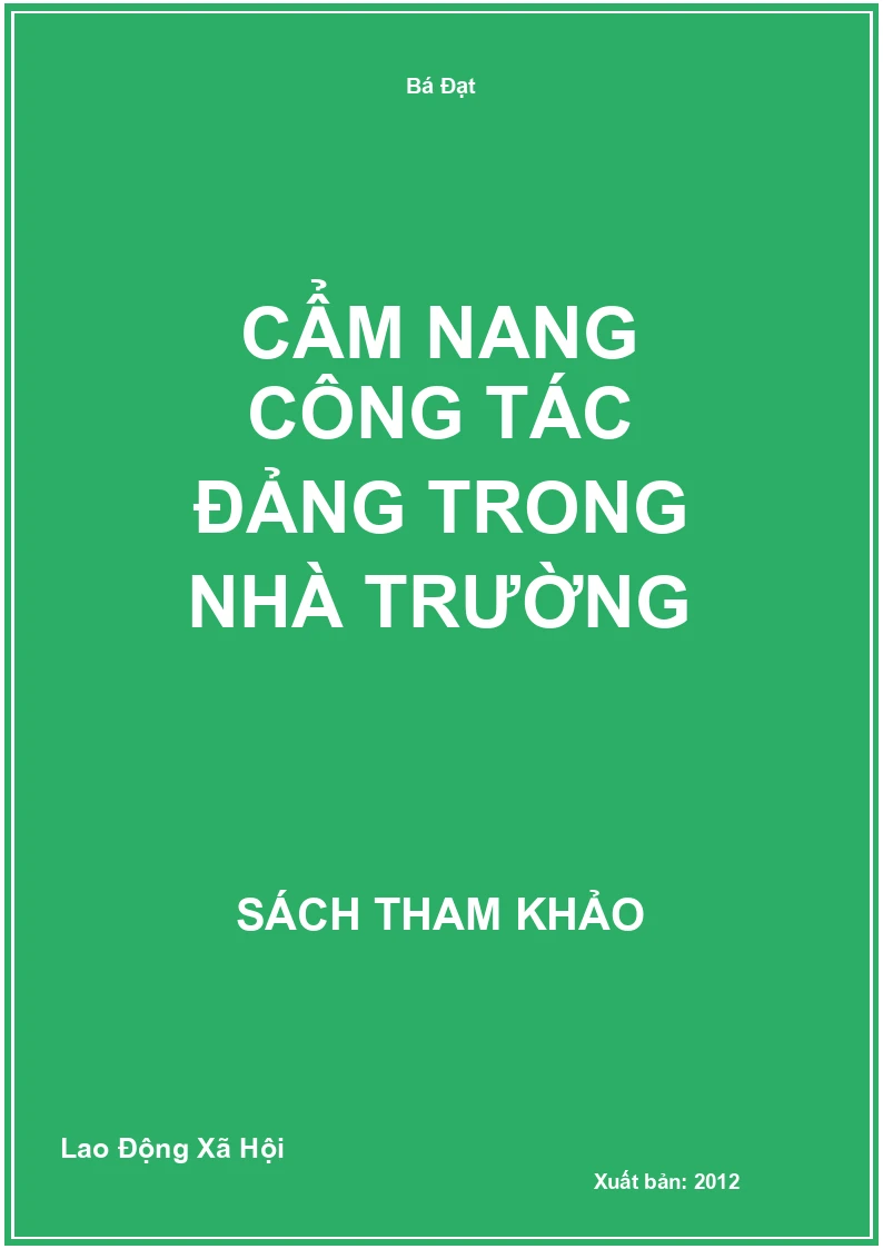 Cẩm Nang Công Tác Đảng Trong Nhà Trường
