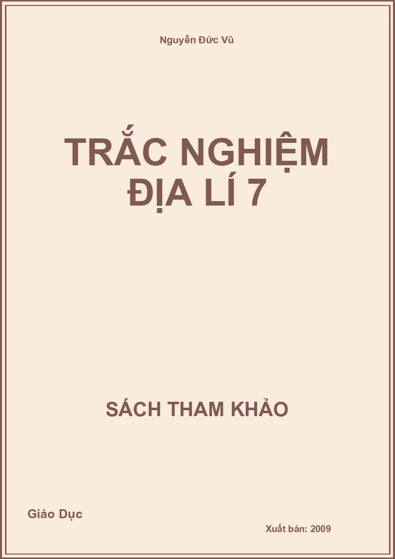 Trắc Nghiệm Địa Lí 7