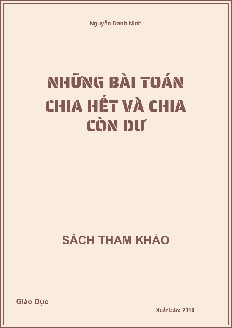 Những Bài Toán Chia Hết Và Chia Còn Dư