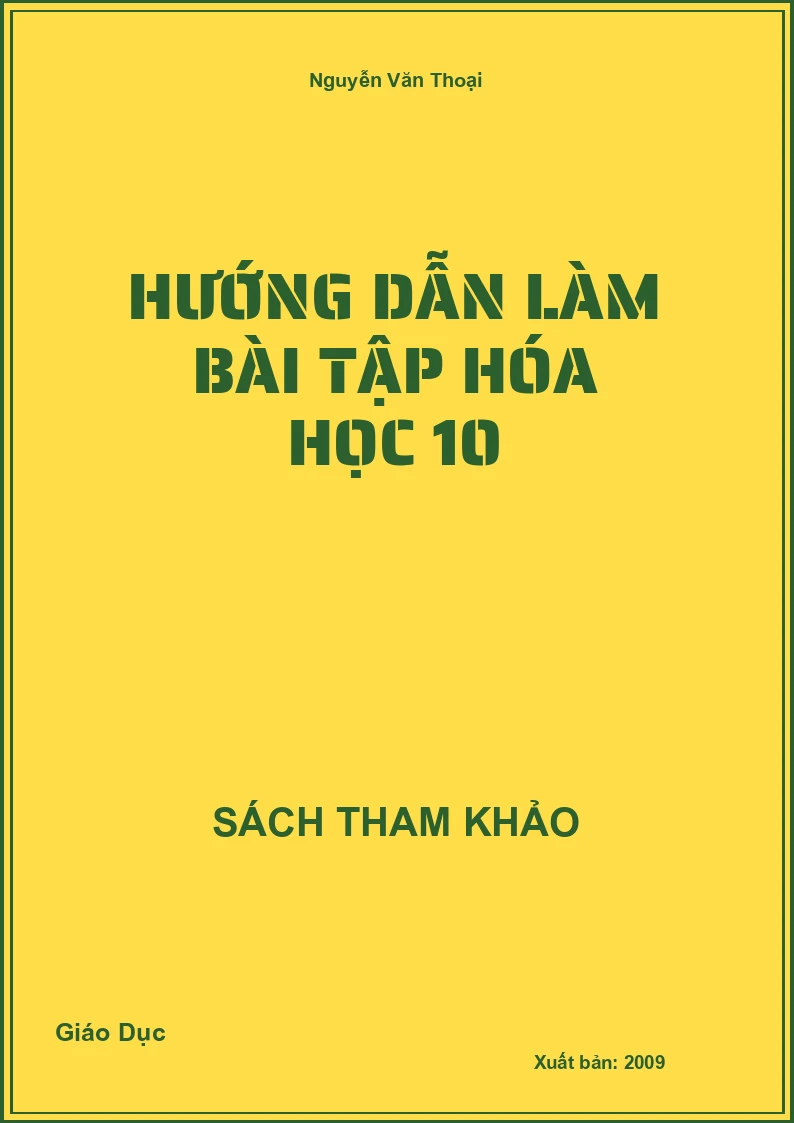 Hướng Dẫn Làm Bài Tập Hóa Học 10
