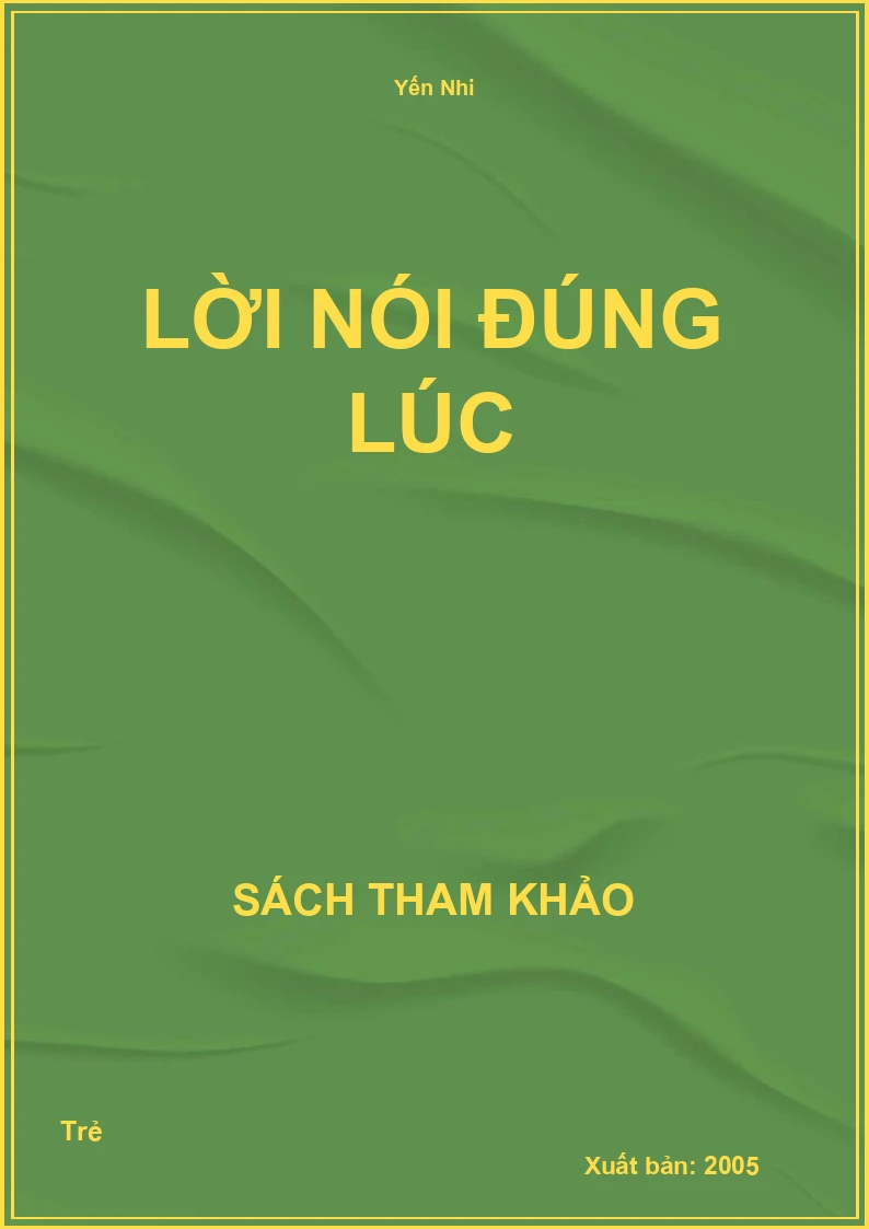 Lời Nói Đúng Lúc
