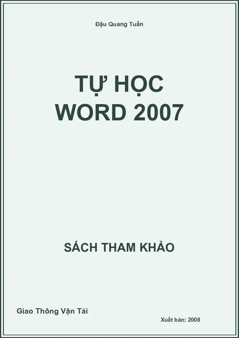 Tự Học Word 2007
