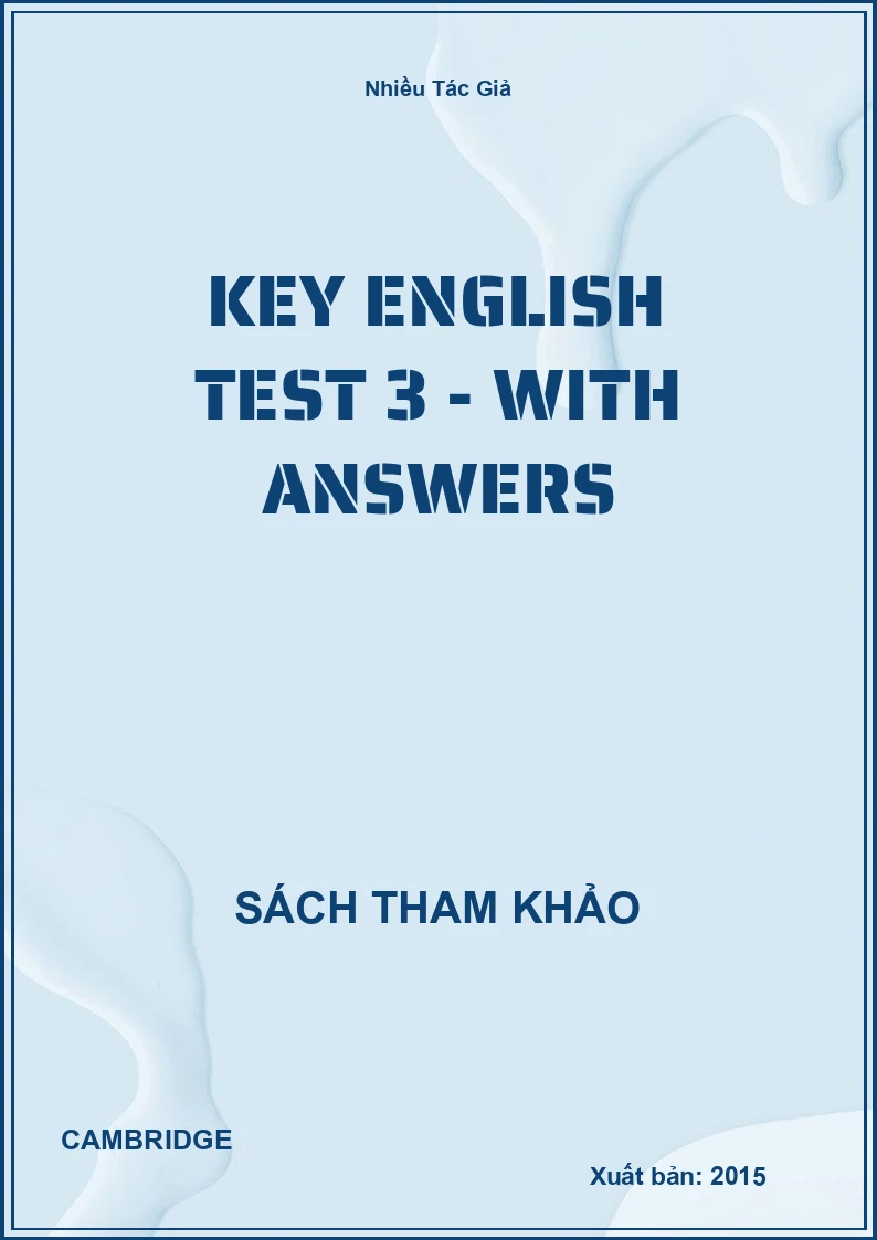 Key English Test 3 - With Answers