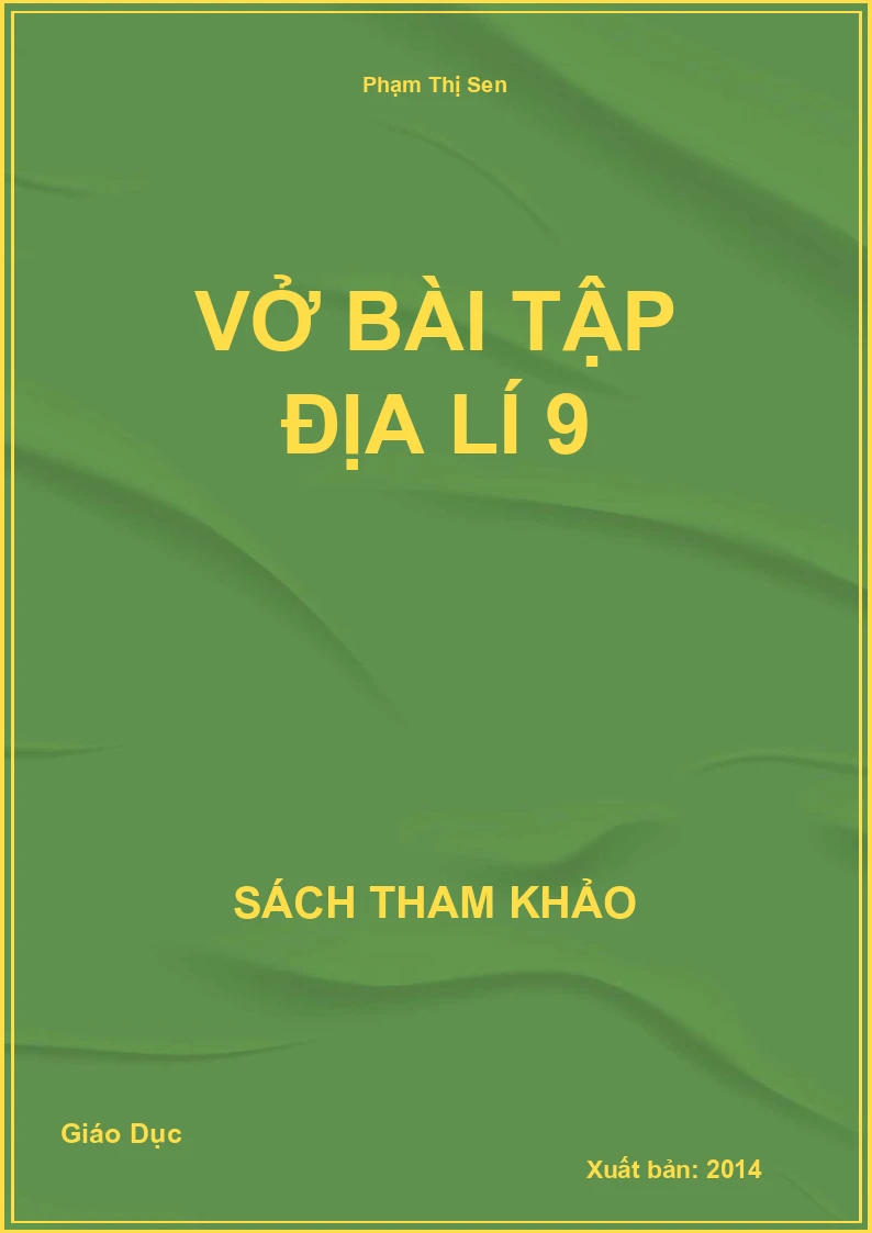 Vở Bài Tập Địa Lí 9