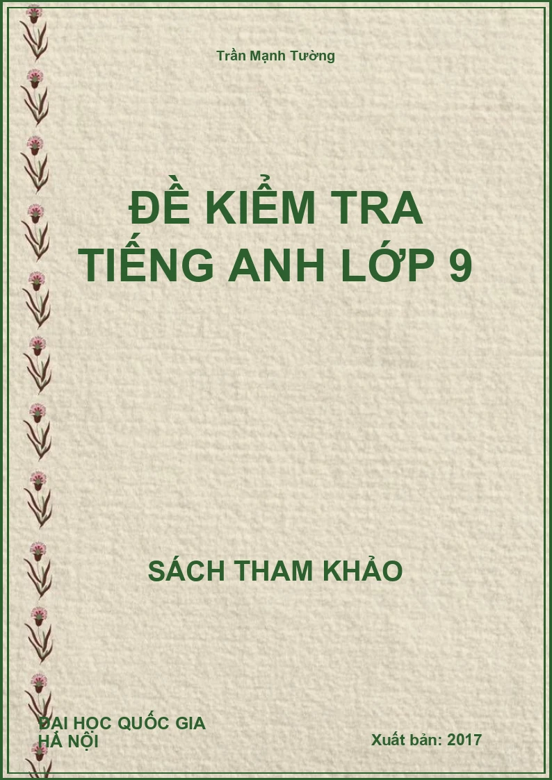 Đề Kiểm Tra Tiếng Anh Lớp 9