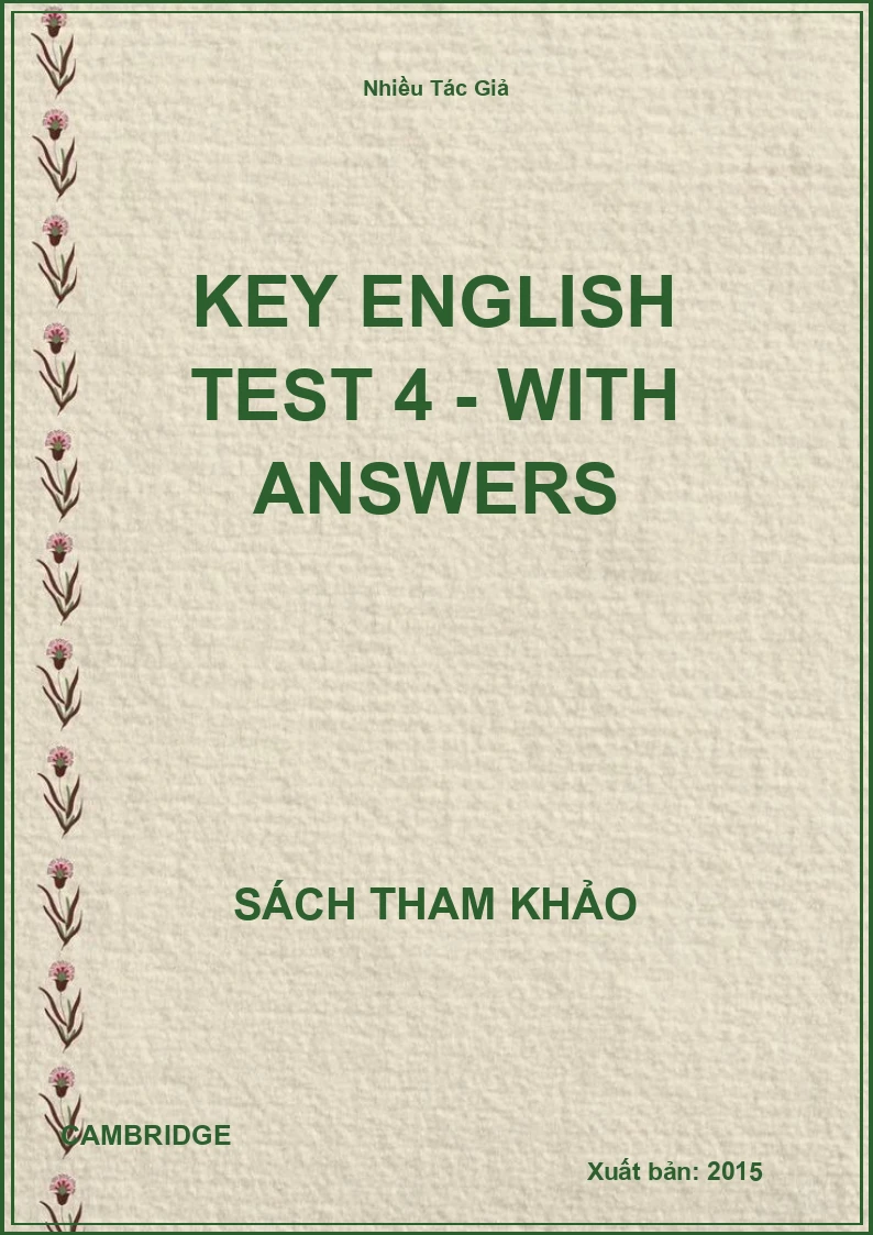 Key English Test 4 - With Answers