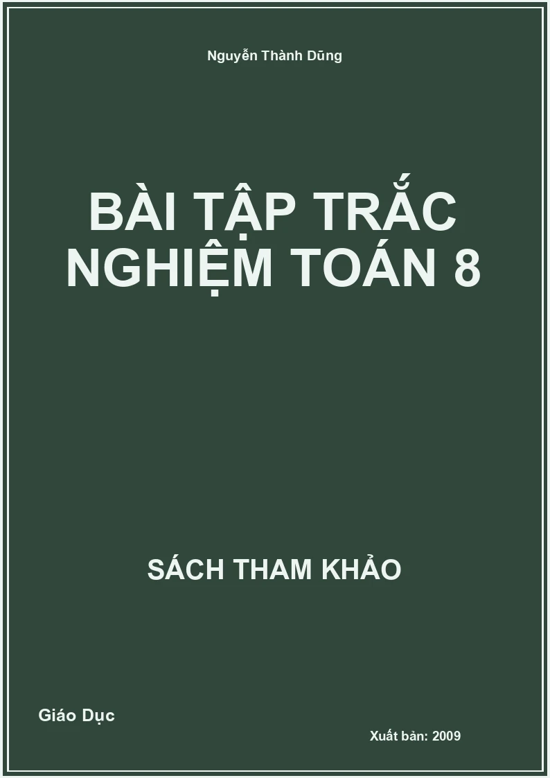 Bài Tập Trắc Nghiệm Toán 8