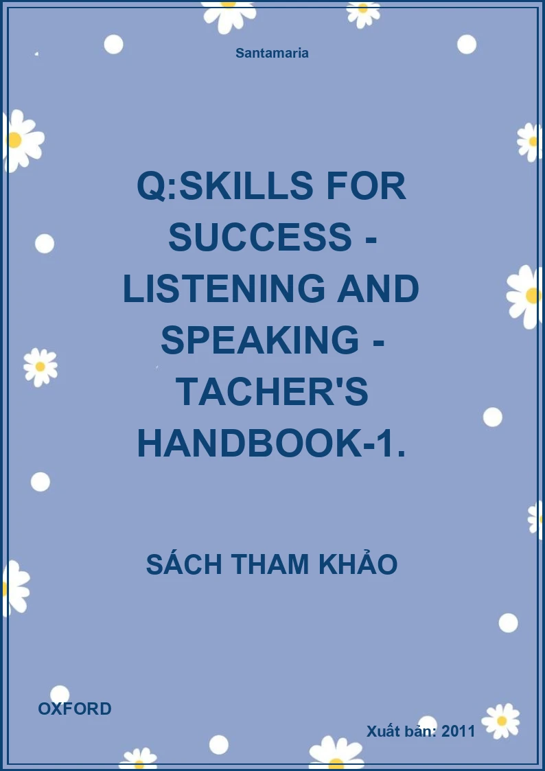 Q:Skills For Success - Listening And Speaking - Tacher'S Handbook-1.