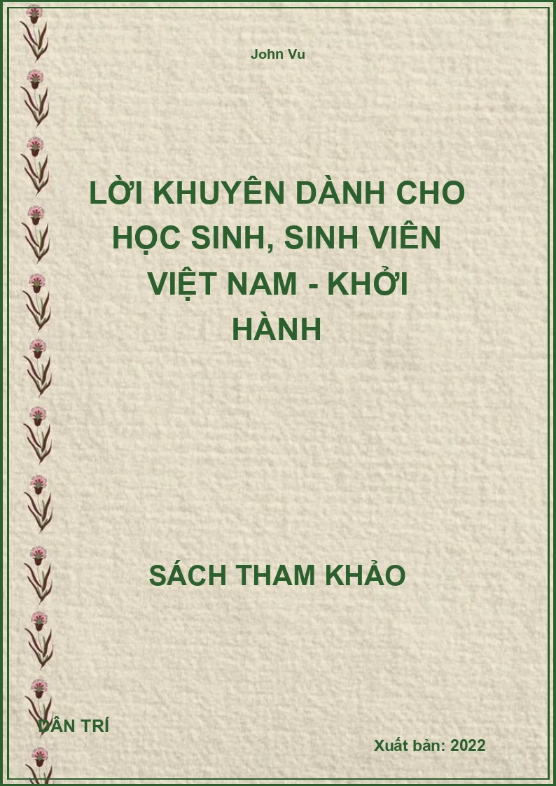 Lời Khuyên Dành Cho Học Sinh, Sinh Viên Việt Nam - Khởi Hành