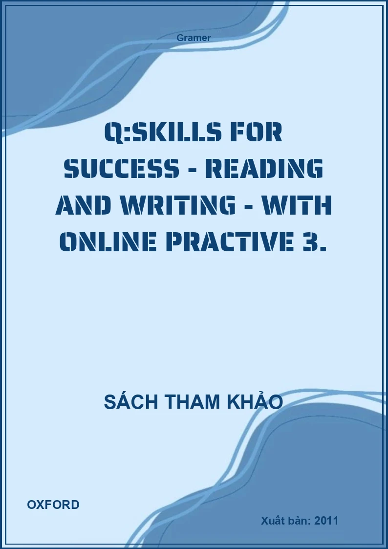 Q:Skills For Success - Reading And Writing - With Online Practive 3.