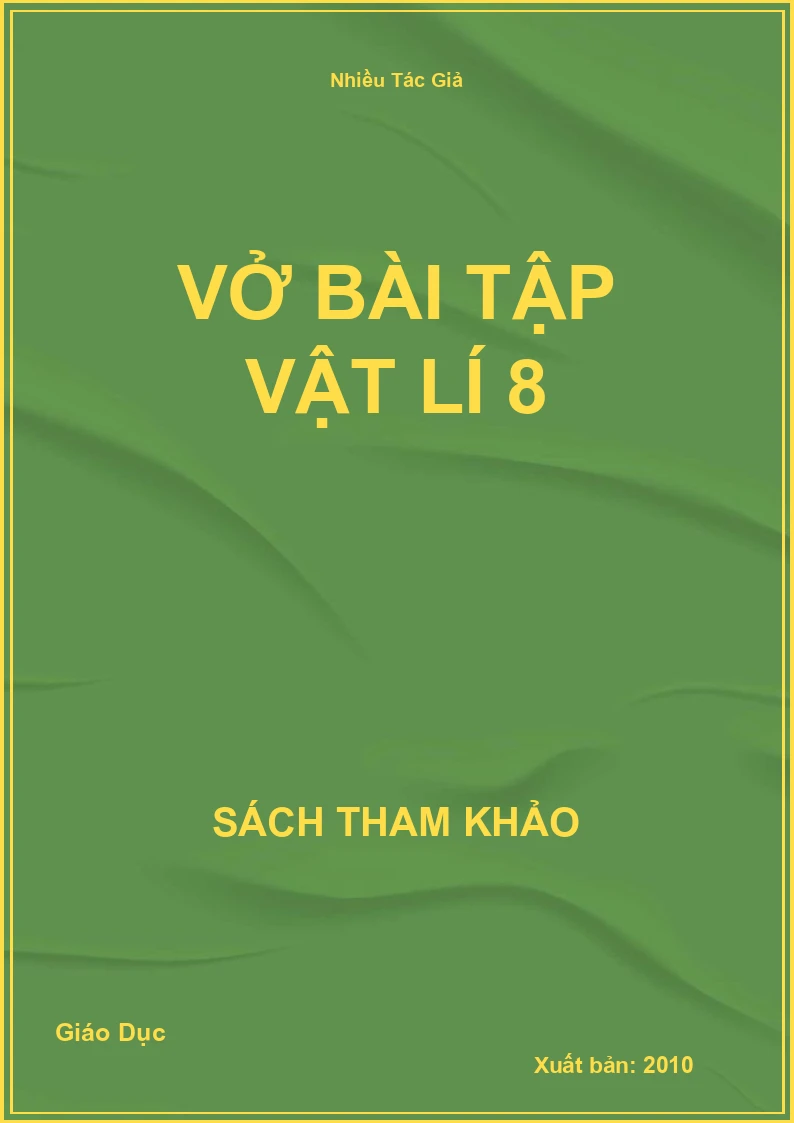 Vở Bài Tập Vật Lí 8