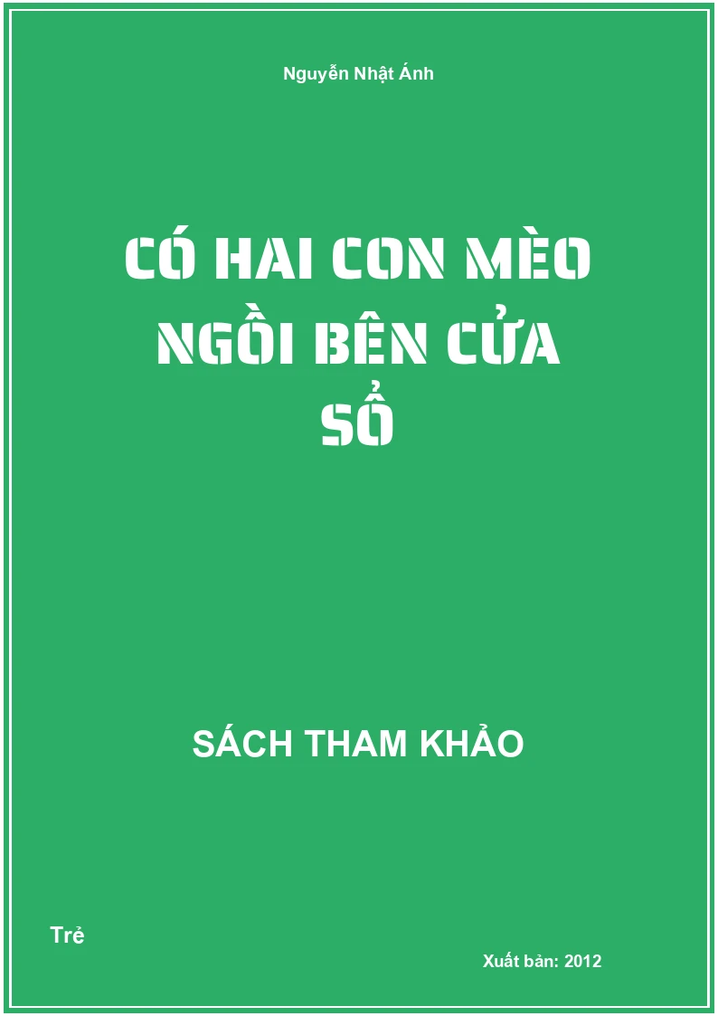 Có Hai Con Mèo Ngồi Bên Cửa Sổ
