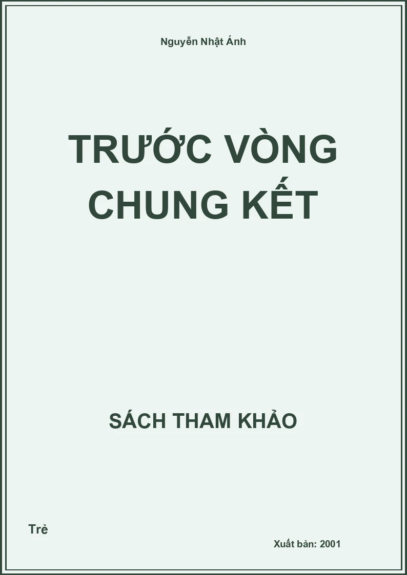 Trước Vòng Chung Kết