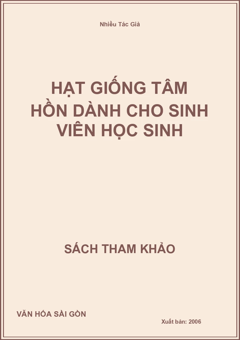 Hạt Giống Tâm Hồn Dành Cho Sinh Viên Học Sinh
