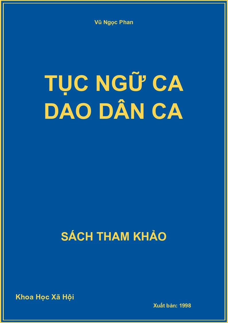 Tục Ngữ Ca Dao Dân Ca