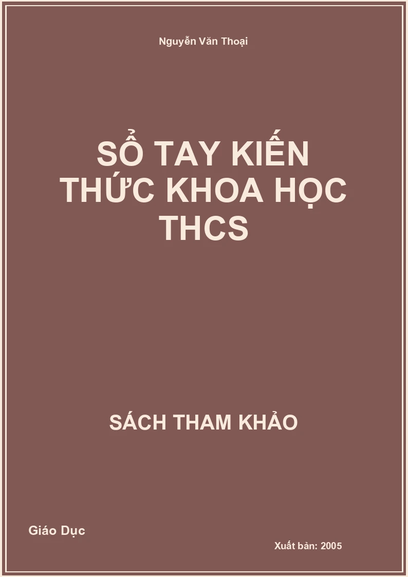 Sổ Tay Kiến Thức Khoa Học THCS