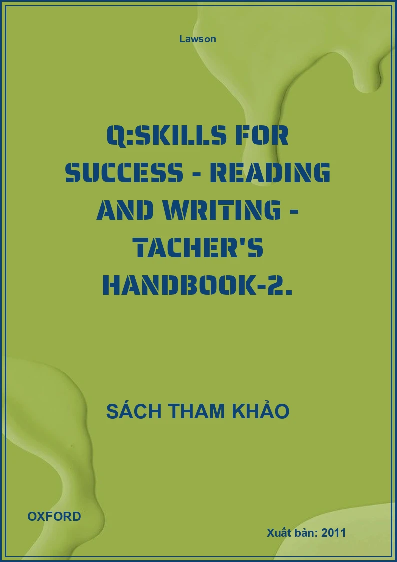 Q:Skills For Success - Reading And Writing - Tacher'S Handbook-2.