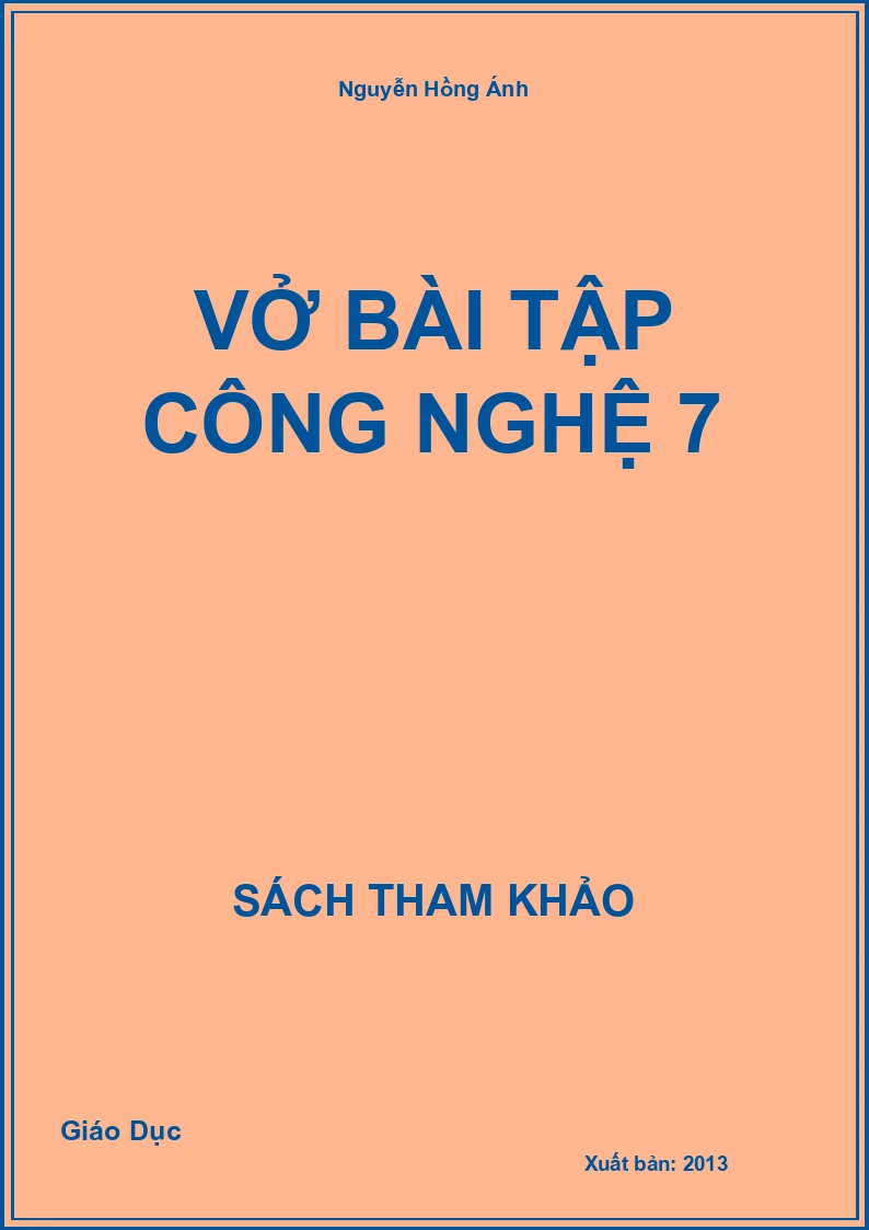 Vở Bài Tập Công Nghệ 7