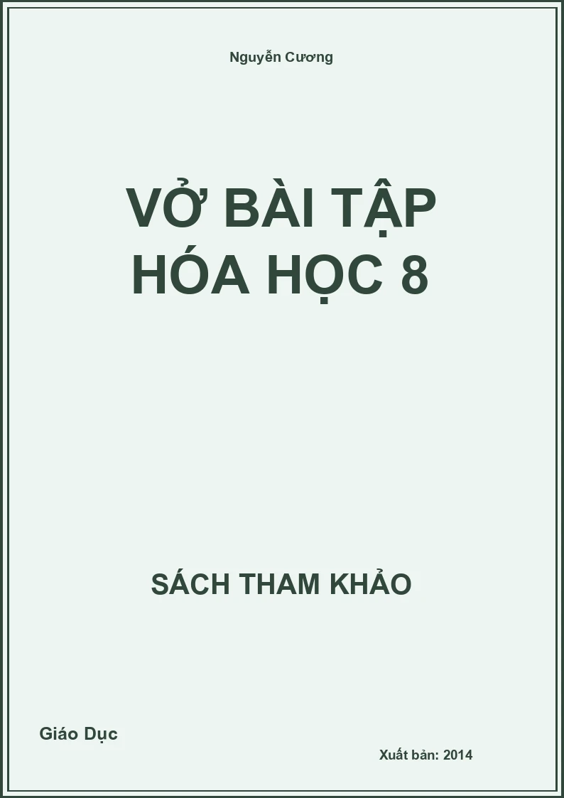 Vở Bài Tập Hóa Học 8