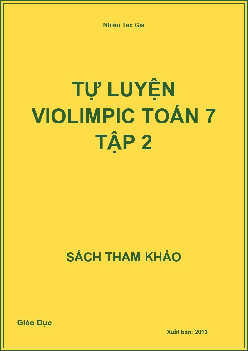 Tự Luyện Violimpic Toán 7 Tập 2