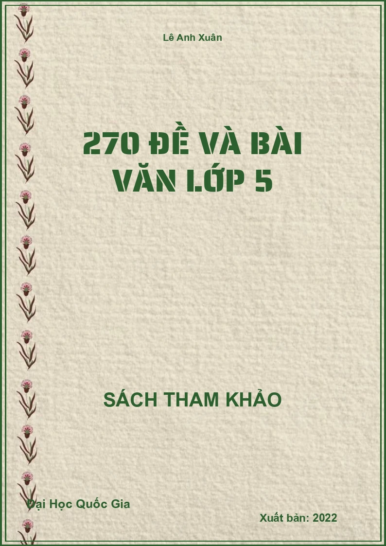 270 Đề Và Bài Văn Lớp 5
