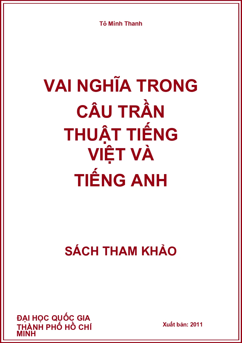 Vai Nghĩa Trong Câu Trần Thuật Tiếng Việt Và Tiếng Anh