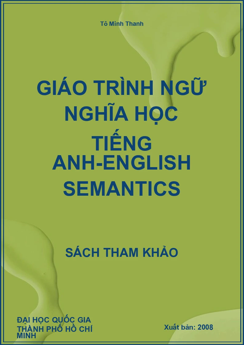 Giáo Trình Ngữ Nghĩa Học Tiếng Anh-English Semantics