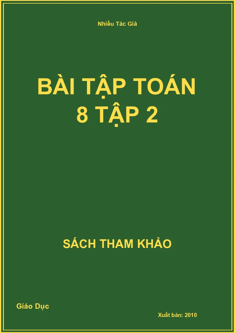 Bài Tập Toán 8 Tập 2