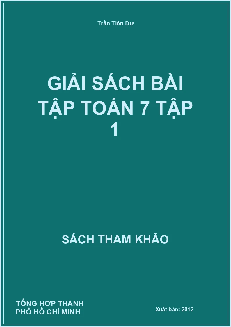Giải Sách Bài Tập Toán 7 Tập 1