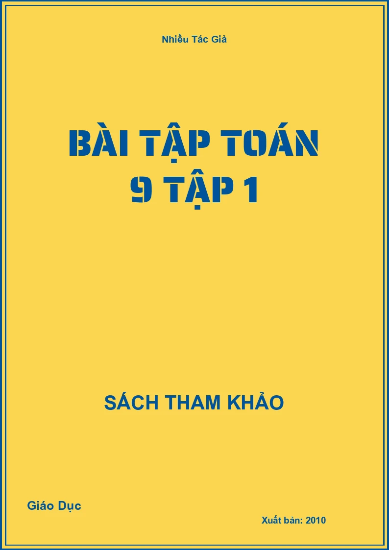 Bài Tập Toán 9 Tập 1