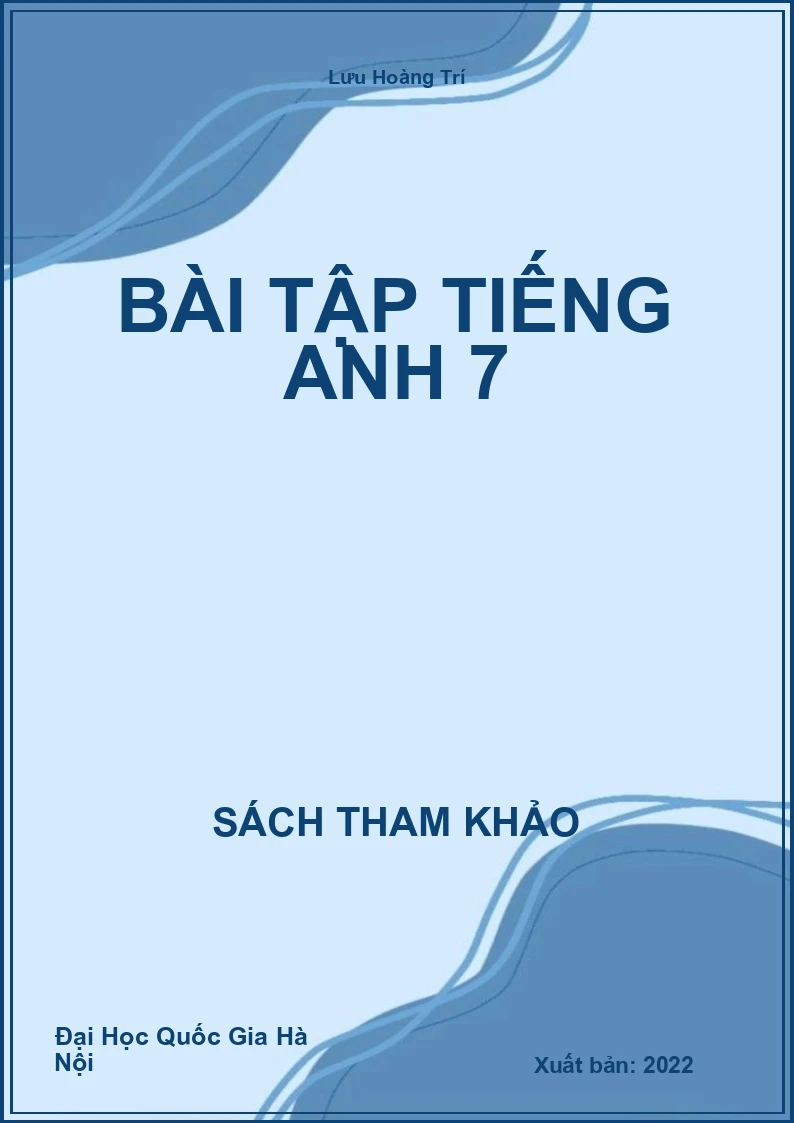 Bài Tập Tiếng Anh 7