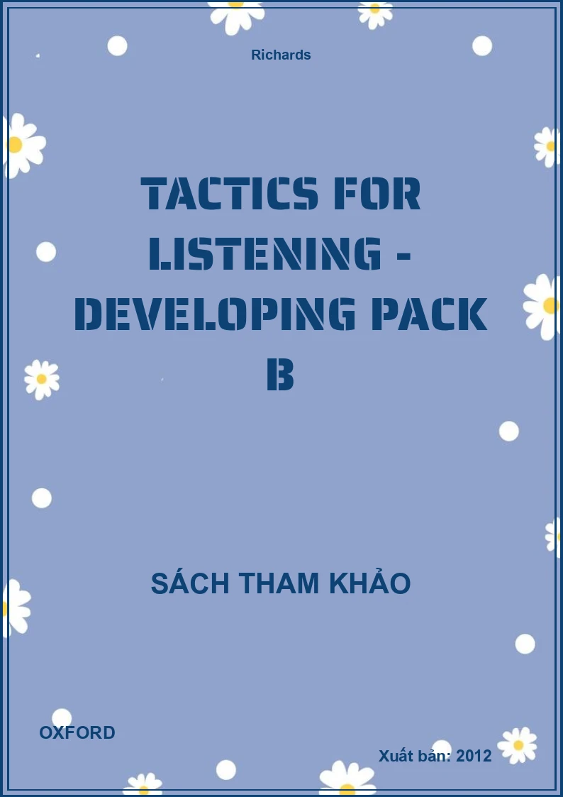 Tactics For Listening - Developing Pack B