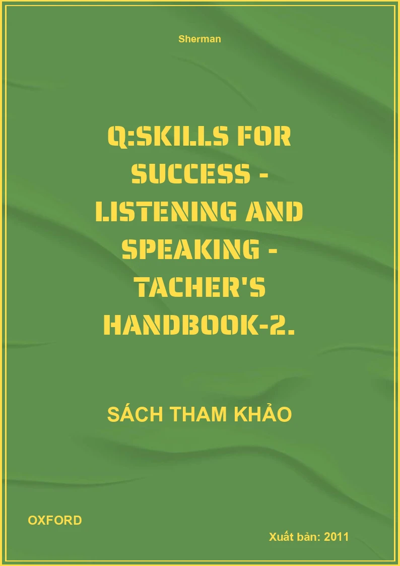 Q:Skills For Success - Listening And Speaking - Tacher'S Handbook-2.