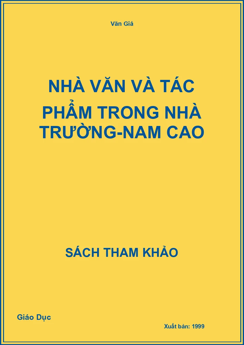 Nhà Văn Và Tác Phẩm Trong Nhà Trường-Nam Cao