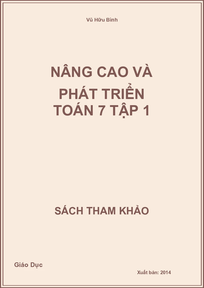 Nâng Cao Và Phát Triển Toán 7 Tập 1