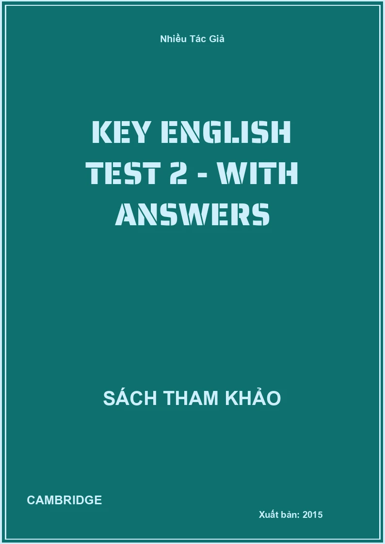 Key English Test 2 - With Answers
