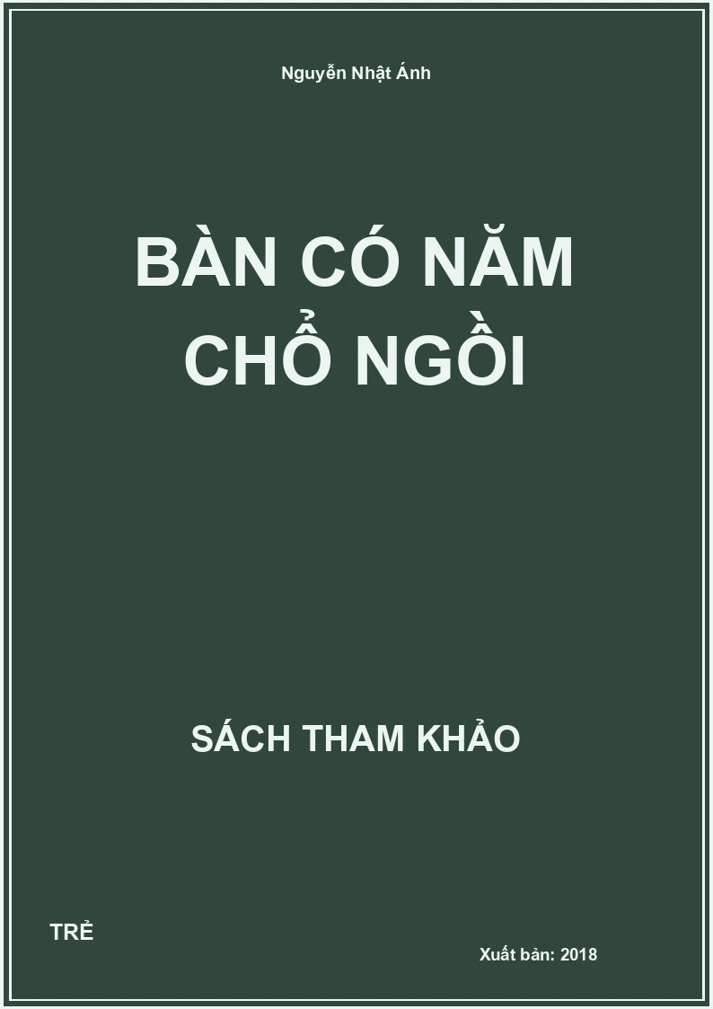 Bàn Có Năm Chổ Ngồi